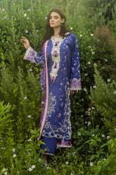 Unstitched 3-PC Chikan Embroidered Lawn Hemline Secret Garden By Mushq | Dreamisy Daisy
